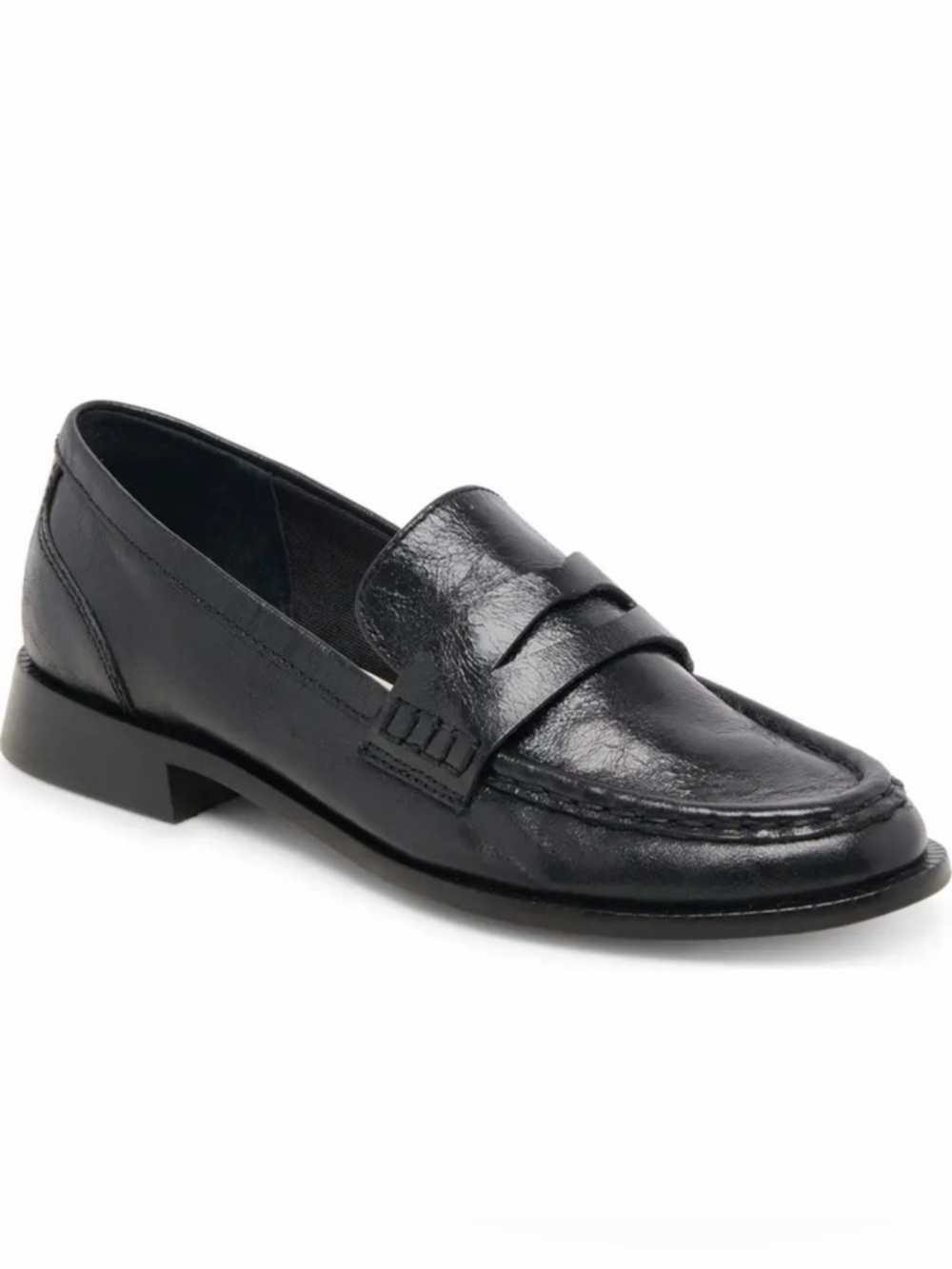Dolce Vita Black Leather Hilly Penny Loafers, Women’s size 9
